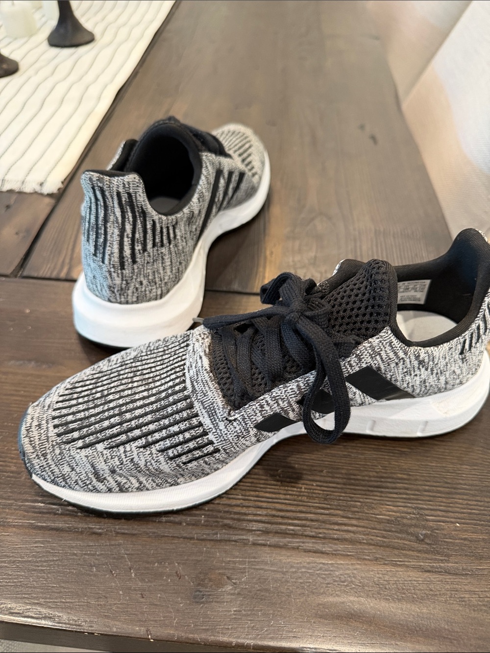 adidas Black and Gray Knit Casual Sneakers - Picture 2 of 3